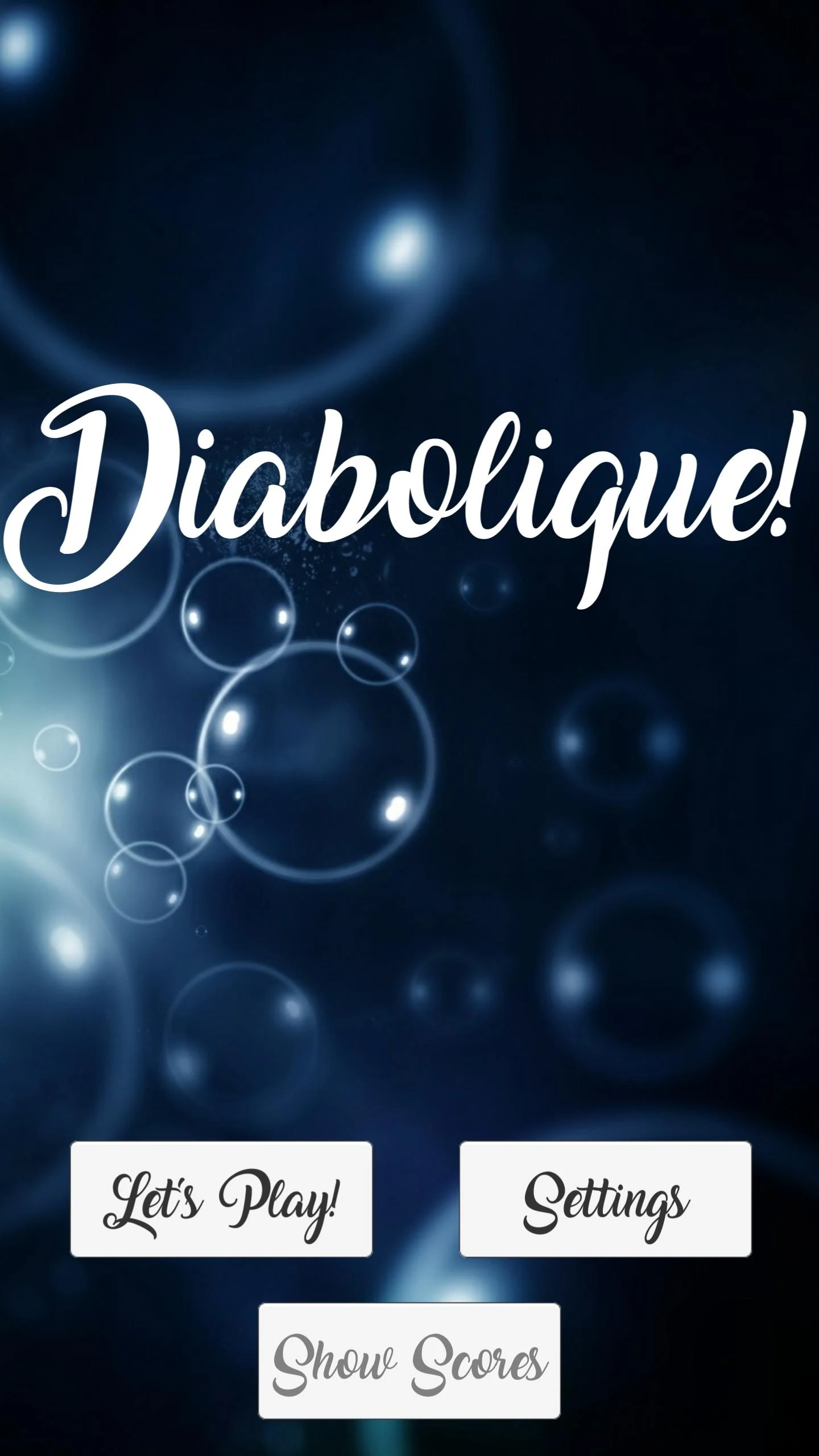 Pantalla de inicio de Diabolique